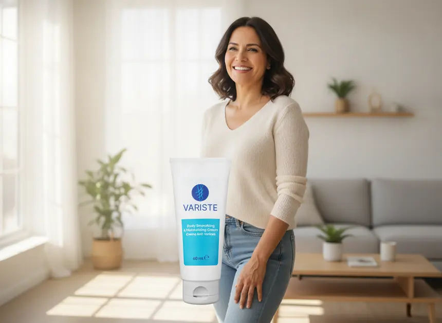 Aplicación de Variste crema cosmética en casa